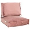 2L Home & Garden Loungekussenset Velvet Oude Roze - 2 Delig