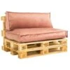 2L Home & Garden Palletkussen Velvet Oud Roze - 120 X 80cm