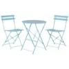 Beliani Bistroset FIORI - Blauw Staal