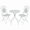 VidaXL 3-delige Bistroset Staal Grijswit