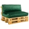 2L Home & Garden Palletkussen Velvet Donkergroen - 120 X 80cm