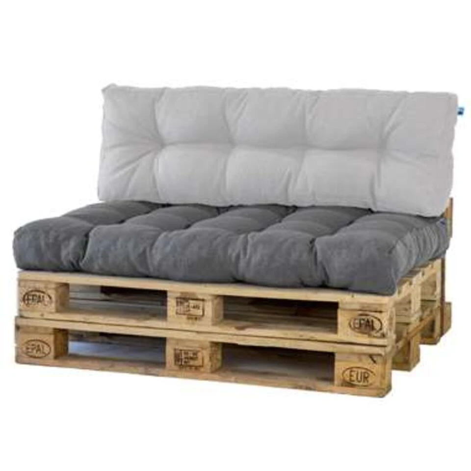 2L Home & Garden Palletkussen Metro Grijs - 120 X 80cm 2 2L Home & Garden Palletkussen Metro Grijs - 120 X 80cm - Afbeelding 2