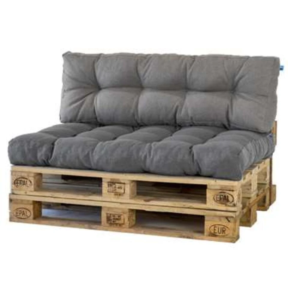 2L Home & Garden Palletkussen Metro Grijs - 120 X 80cm 1 2L Home & Garden Palletkussen Metro Grijs - 120 X 80cm