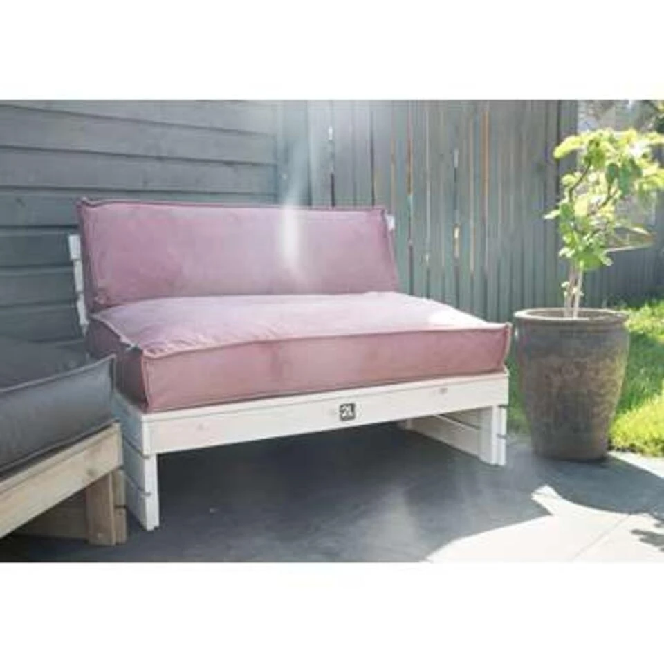 2L Home & Garden Palletkussen Velvet Oud Roze - 60 X 40cm 4 2L Home & Garden Palletkussen Velvet Oud Roze - 60 X 40cm - Afbeelding 4