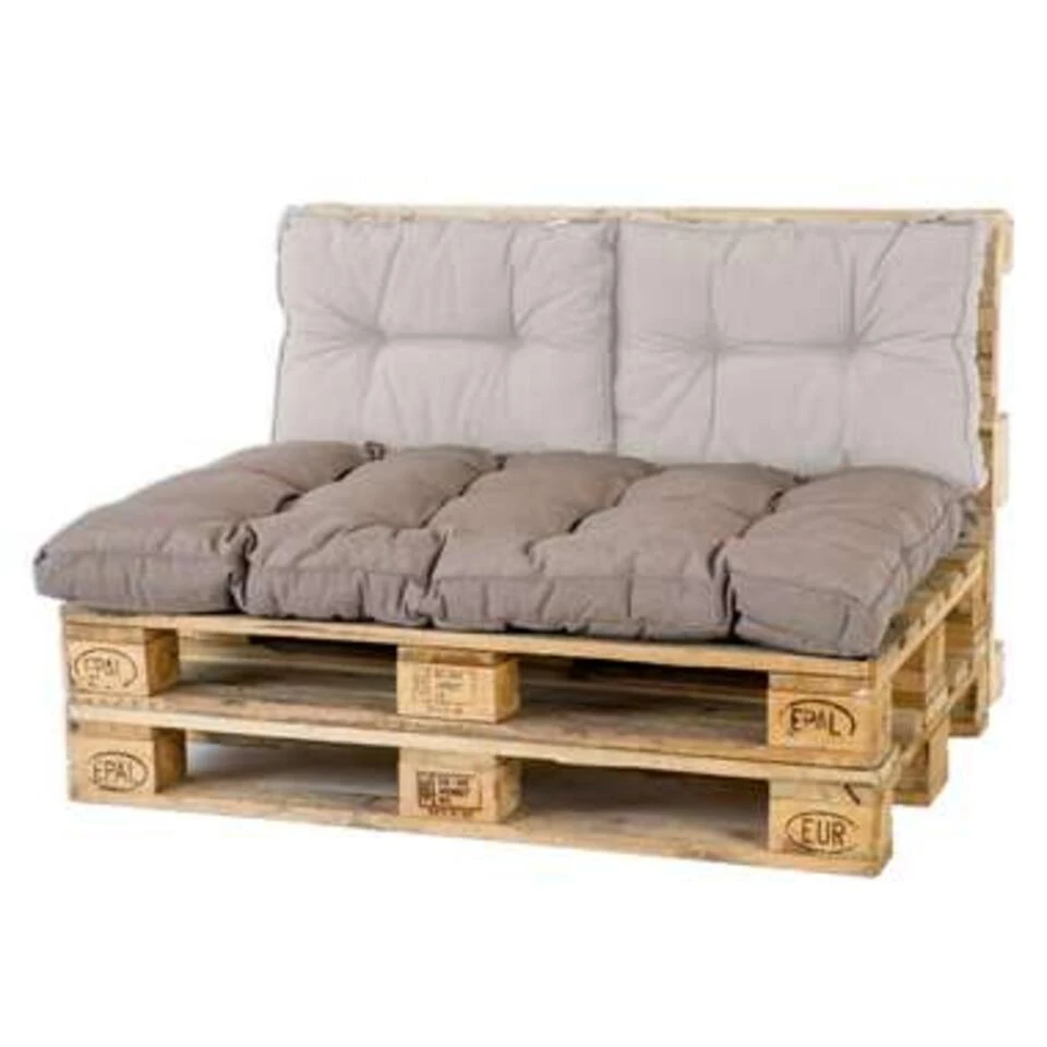 Madison Palletkussen Florance Taupe - 120 X 80cm 2 Madison Palletkussen Florance Taupe - 120 X 80cm - Afbeelding 2