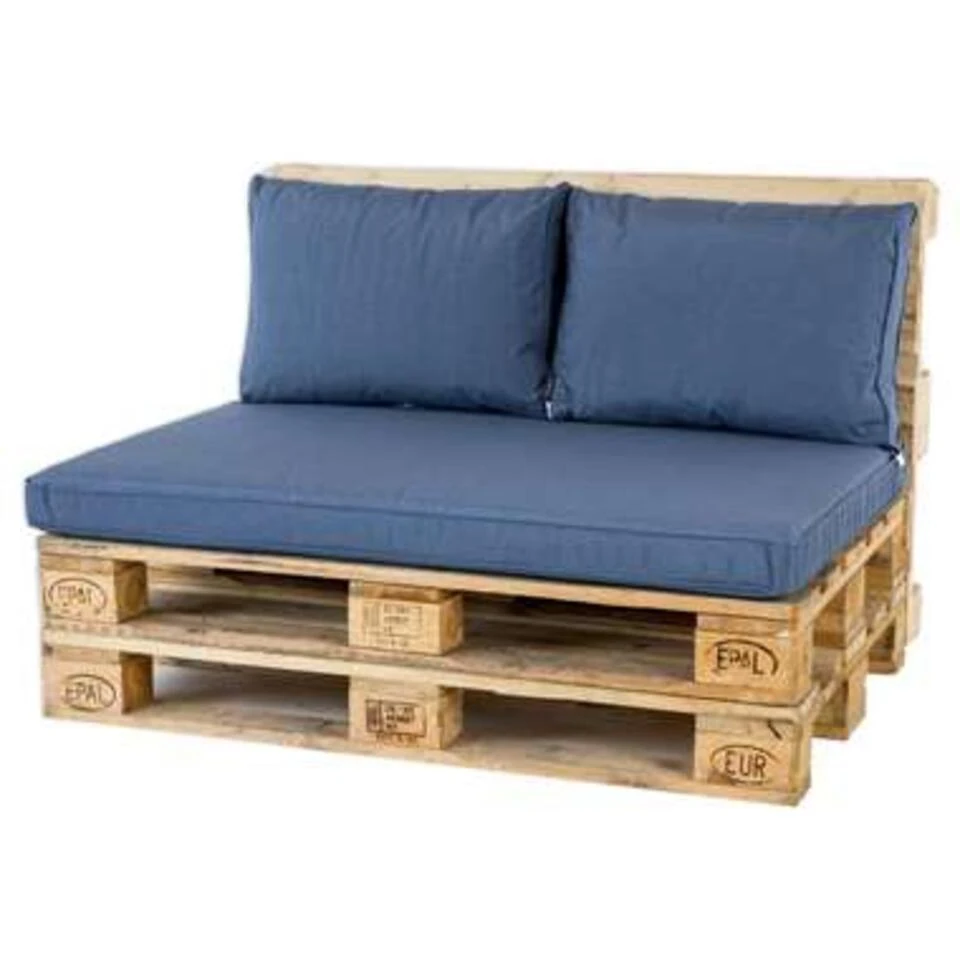 Madison Palletkussenset Lounge Blauw - 3 Delig 1 Madison Palletkussenset Lounge Blauw - 3 Delig