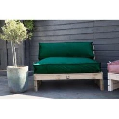 2L Home & Garden Palletkussen Velvet Donkergroen - 60 X 40cm -Madison Verkoopwinkel 1833380411 0103
