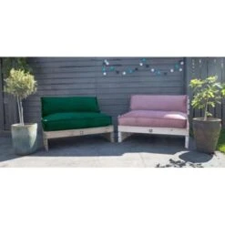 2L Home & Garden Palletkussen Velvet Donkergroen - 60 X 40cm -Madison Verkoopwinkel 1833380411 0104