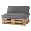 2L Home & Garden Rugkussen Metro Lounge Grijs - 120 X 40cm