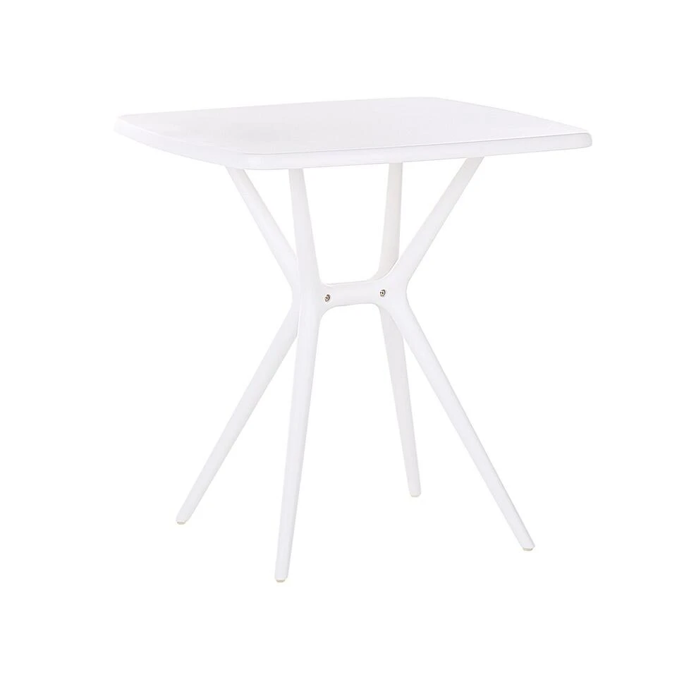 Beliani Tuintafelset SERSALE - Wit Smc (kunststof) 4 Beliani Tuintafelset SERSALE - Wit Smc (kunststof) - Afbeelding 4