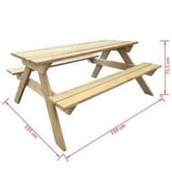 VidaXL Picknicktafel 150x135x71,5 Cm Hout -Madison Verkoopwinkel 2c37c92104244c8aac989c433e15666f
