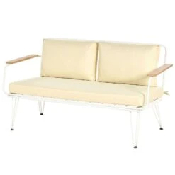 Beliani Zitgroep MONTESILVANO - Beige Polyester, Staal -Madison Verkoopwinkel 3d92fc43731543099235523ca89fa41a