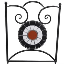 VidaXL Bistrostoelen Inklapbaar 2 St Keramiek Terracottakleurig En Wit -Madison Verkoopwinkel 4bb344d306134250a988b135e2e72948