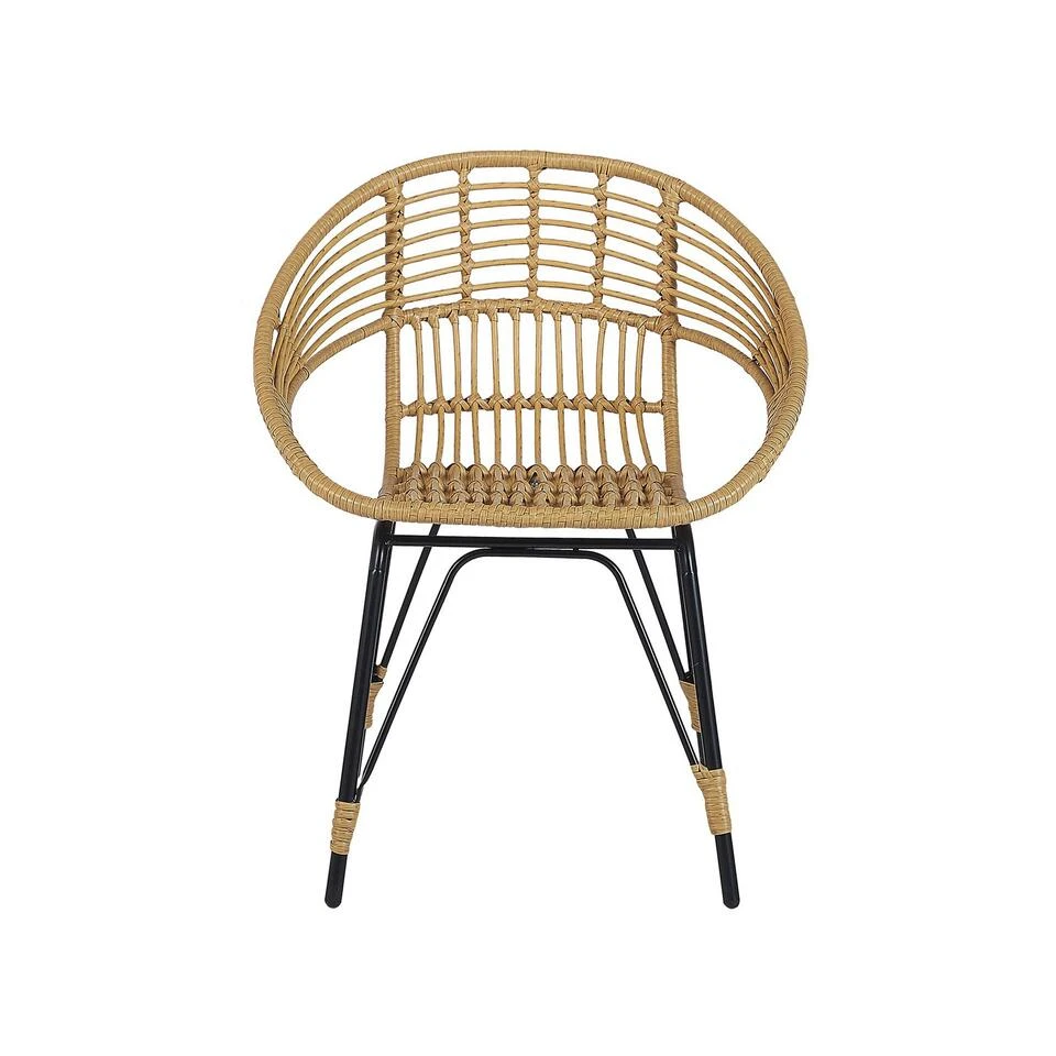 Beliani Bistroset PELLARO - Beige Pe Rotan 3 Beliani Bistroset PELLARO - Beige Pe Rotan - Afbeelding 3