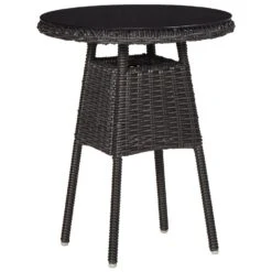 VidaXL 3-delige Bistroset Met Kussens Poly Rattan Zwart -Madison Verkoopwinkel 7d8c878ba694469082710673876c9b63