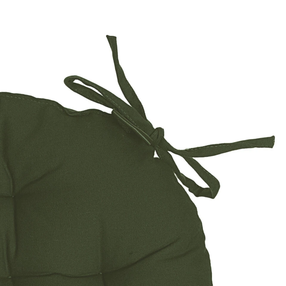 Atmosphera Stoelkussen - Olijfgroen - Katoen - 38 X 6.5 Cm - Zitkussen 2 Atmosphera Stoelkussen - Olijfgroen - Katoen - 38 X 6.5 Cm - Zitkussen - Afbeelding 2