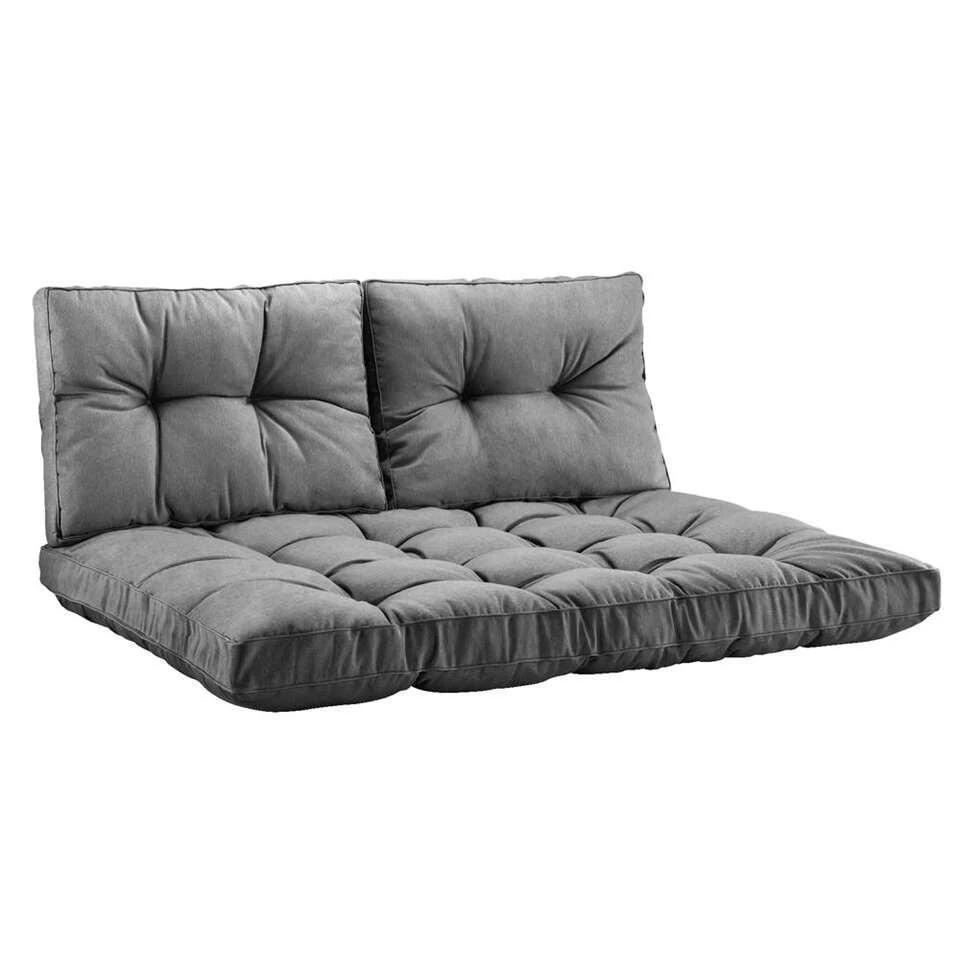 Palletkussenset Florence - Grijs - 3-delig 1 Palletkussenset Florence - Grijs - 3-delig