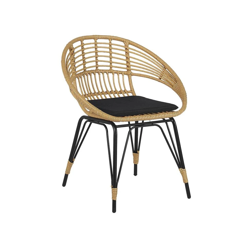 Beliani Bistroset PELLARO - Beige Pe Rotan 4 Beliani Bistroset PELLARO - Beige Pe Rotan - Afbeelding 4
