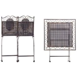 Beliani Bistroset BORMIO - Zwart Ijzer -Madison Verkoopwinkel ac12051ad6ee42858ddcfa50354b774e